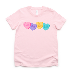 Spanish Conversation Hearts (Version 1) Kids Tee